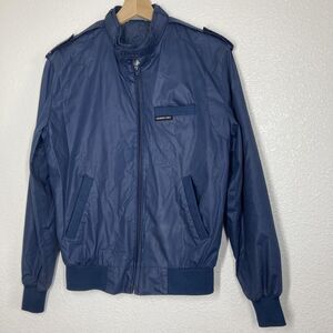 Vintage Members Only Jacket Mens 36 Blue Full Zip Lightweight Bomber 80s Coat